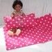 18 inch Doll Clothes American Girl Polka Dot HELLO KITTY BLANKET and Pillow