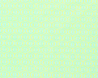 00938 - Amy Butler Midwest Modern 2 Honeycomb in Lime color - 1 yard