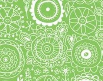 08000 Carolyn Gavin for Spring Street Flower Garden in Green -1 yard