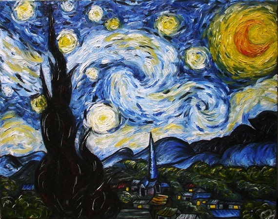 Starry Night Van Gogh oil painting on canvas VanGough hand