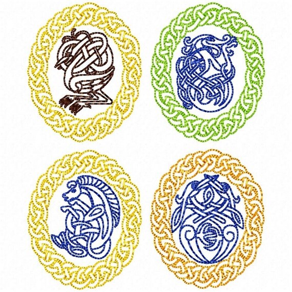 Items similar to Celtic Animals &amp; Oval Border Set-2. Designs for ...