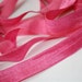 5/8 inch Fold Over Elastic - 5 Yards Pink Carnation