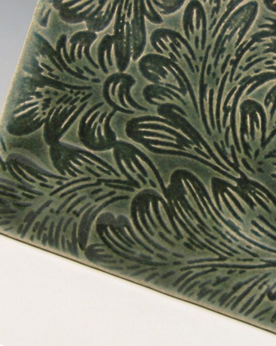 Leaf design Tile Trivet wall art