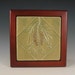 Pinecone Design Tile in rosewood finish frame