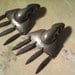 Interesting Funky Mexico / Indian Style Silver Earrings - Clip On