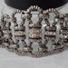 Vintage bracelet, 'Old Viennois' bracelet, silver toned metal, steel cut with rhinestones. 7" long. STEVE12.3-17.4.