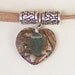 Jasper heart, amber jade, aventurine, antiqued silver, suede leather cord, Boho, earth colors necklace set: Rock Hound