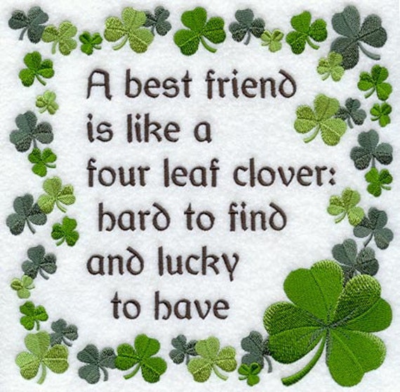 Irish Blessing Best Friends Embroidered Flour Sack Hand Towel