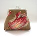 Botanical Bloom Small Purse Silk Dupion lining kisslock frame