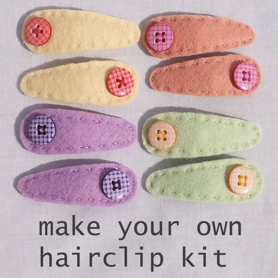 Items similar to Make Your Own D.I.Y Felt Hair Clip Kit on Etsy