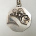 MODERNIST FISH necklace Vintage silvertone handmade