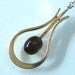 1970s Vintage TIGER EYE necklace Pendulum gold filled