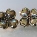 Judy Lee earrings vintage DOGWOOD flower clip gold tone