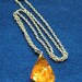 Vintage Amber Pendant Necklace