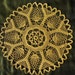 Yellow crocheted doily pineapple sunshine