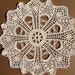 Crochet doily cream round