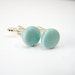 Gift ideas for Fathers day - tiffany blue turquoise silk cufflinks - Gifts for him, Mens cufflinks, Ladies cufflinks unique handmade