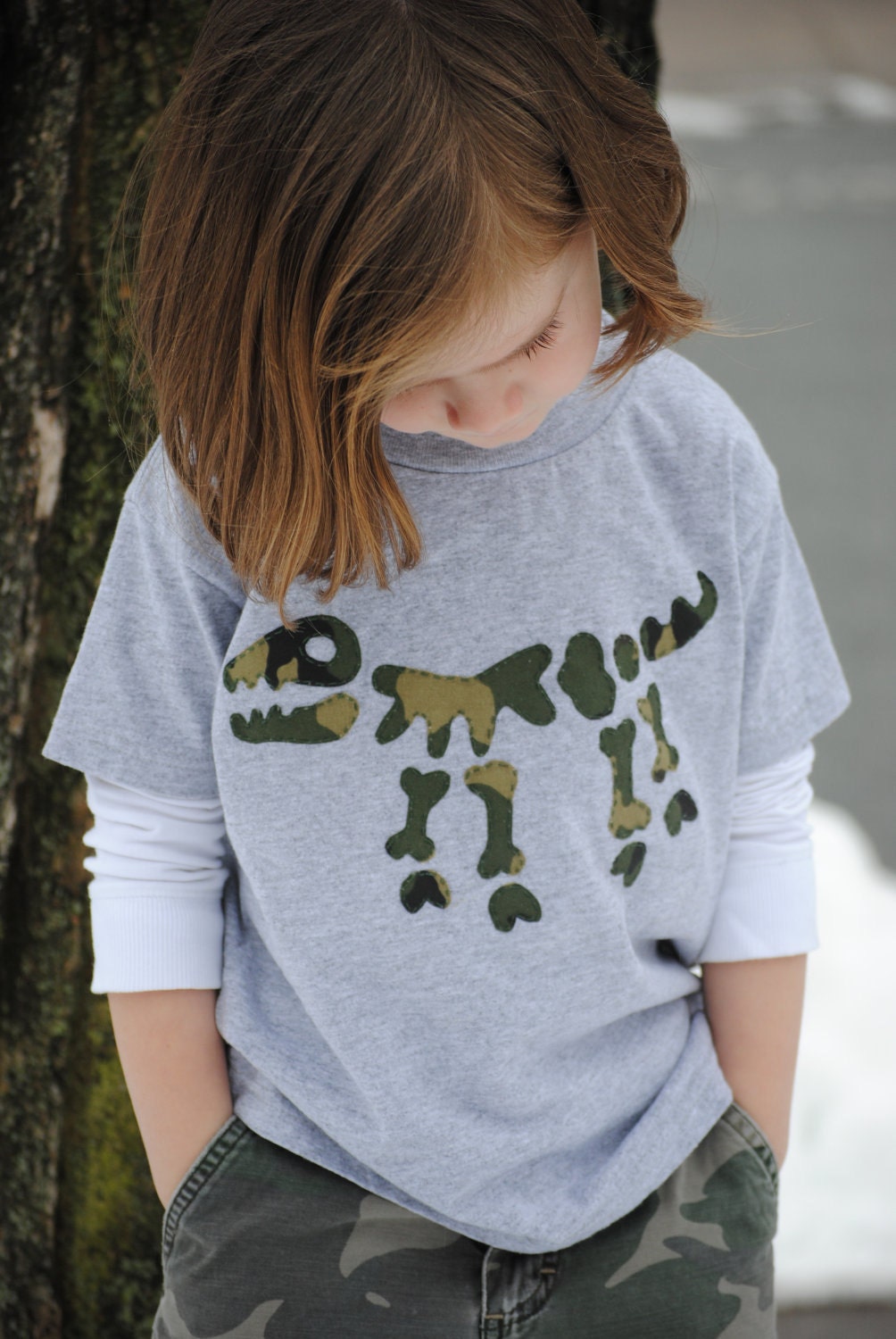 Hand sewn toddler dinosaur t shirt