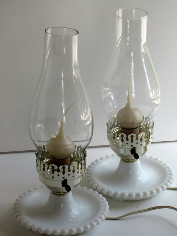 Milk vintage glass Vintage HeartlandVintageShop milk white lamps Lamps  by Glass White Bedside