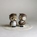 Vintage Porcelain Owl Figurine Salt and Pepper Shakers