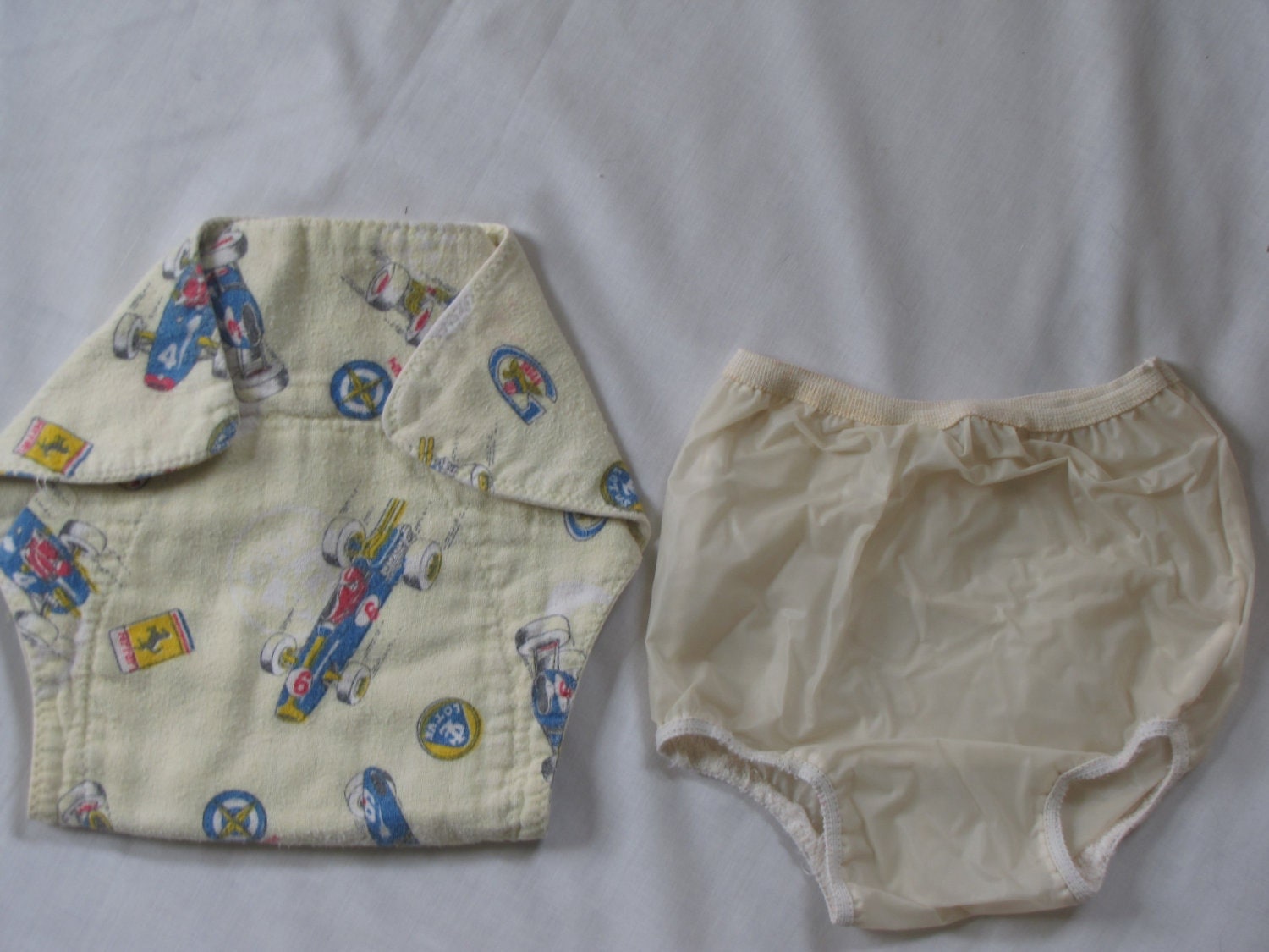 Vintage Baby or Doll Rubber Pants and Diaper