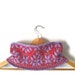 RESERVED Knit cowl in fair isle red and lavender merino wool. Free shipping. Mother's Day Gift.