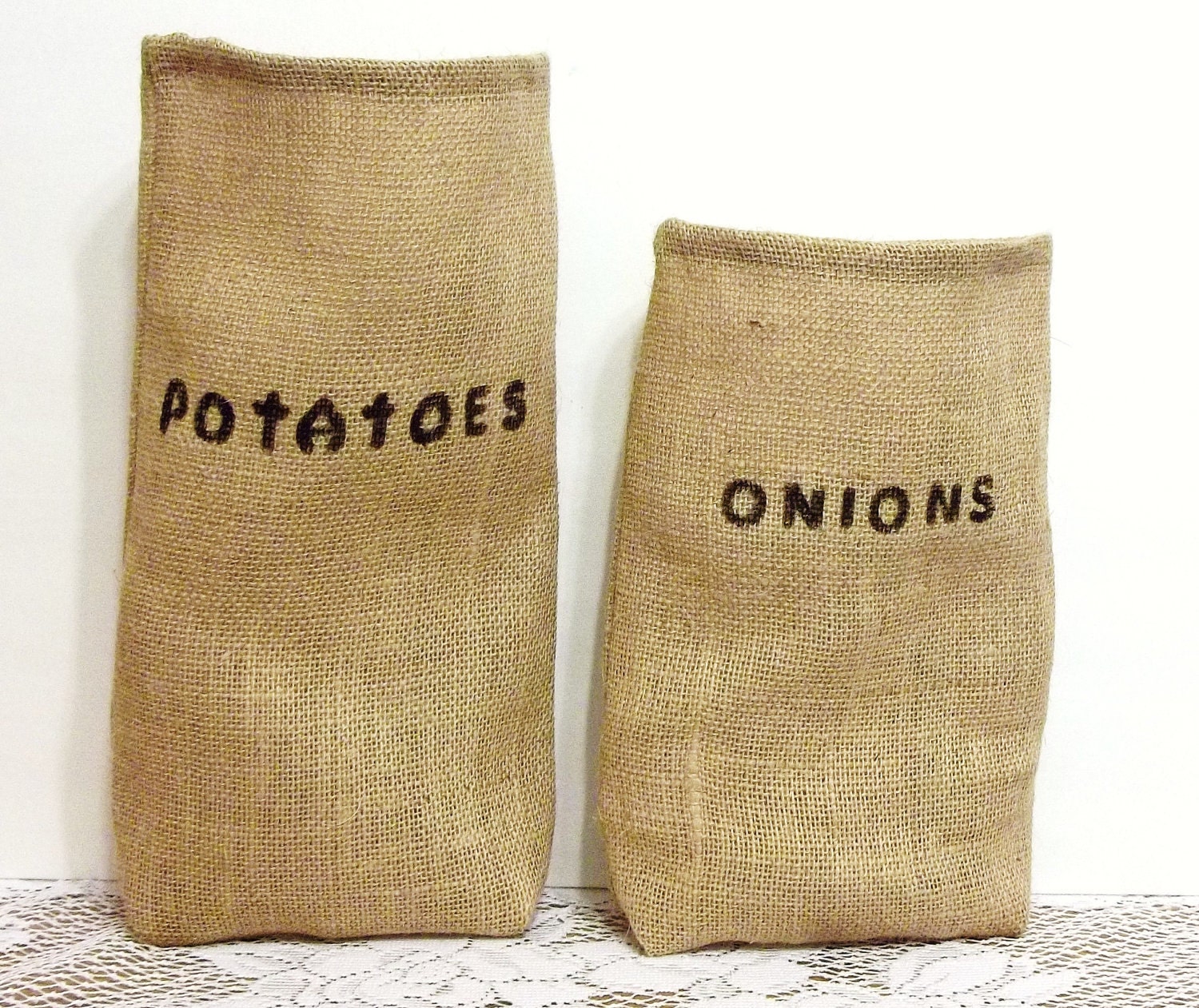 Jute Bags Potato and Onion bags Burlap bags by SimpleJoysDecor