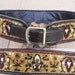 Vintage 60s Wide Boho TAPESTRY Waist Cincher Sz 29-32