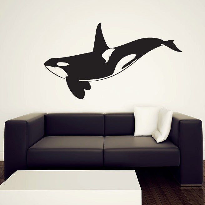 Orca Whale Wall Decal Killer Whale Vinyl Sticker