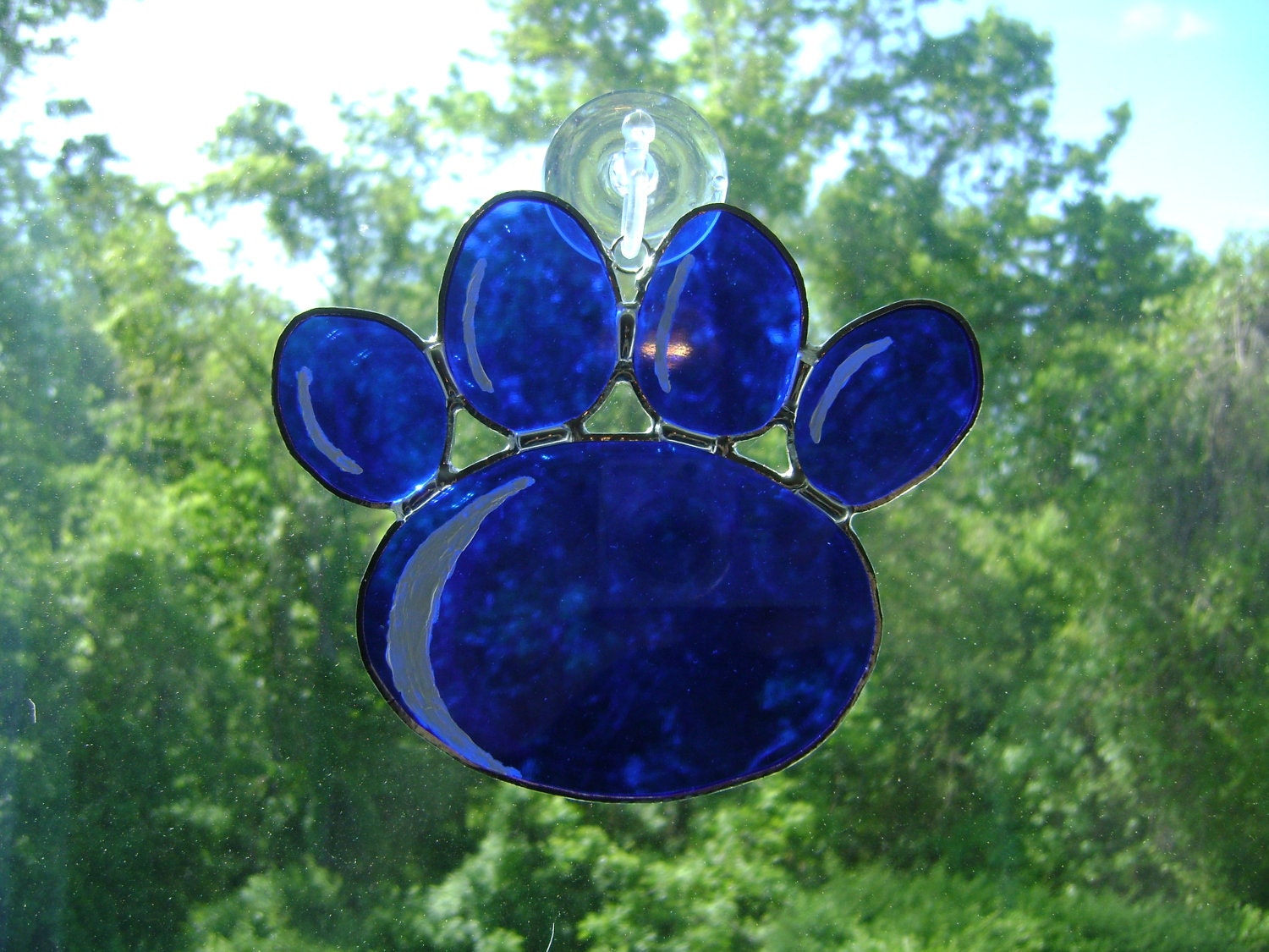 Penn State Lion Head stained glass