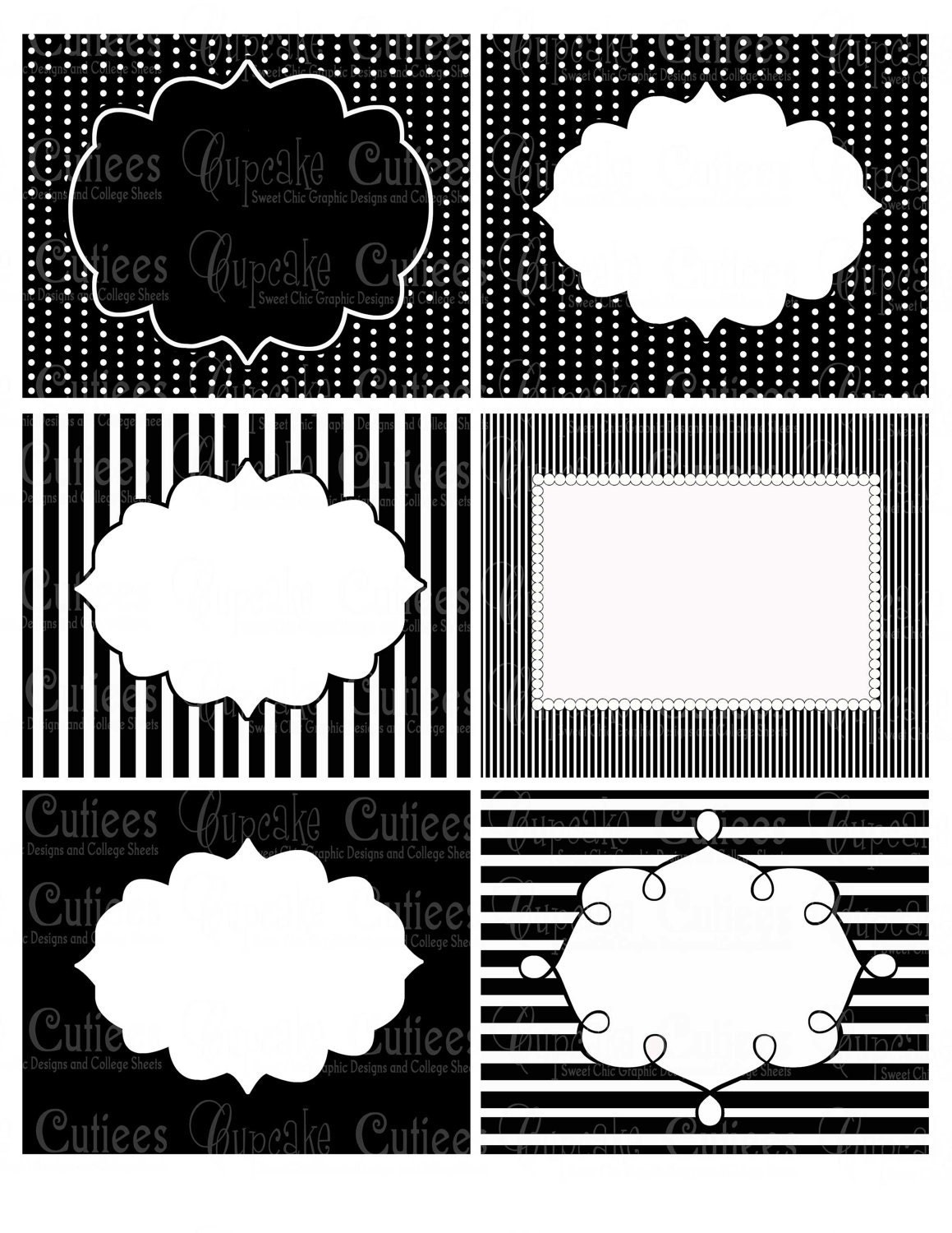 classic black and white digital collage by cupcakecutieesparty