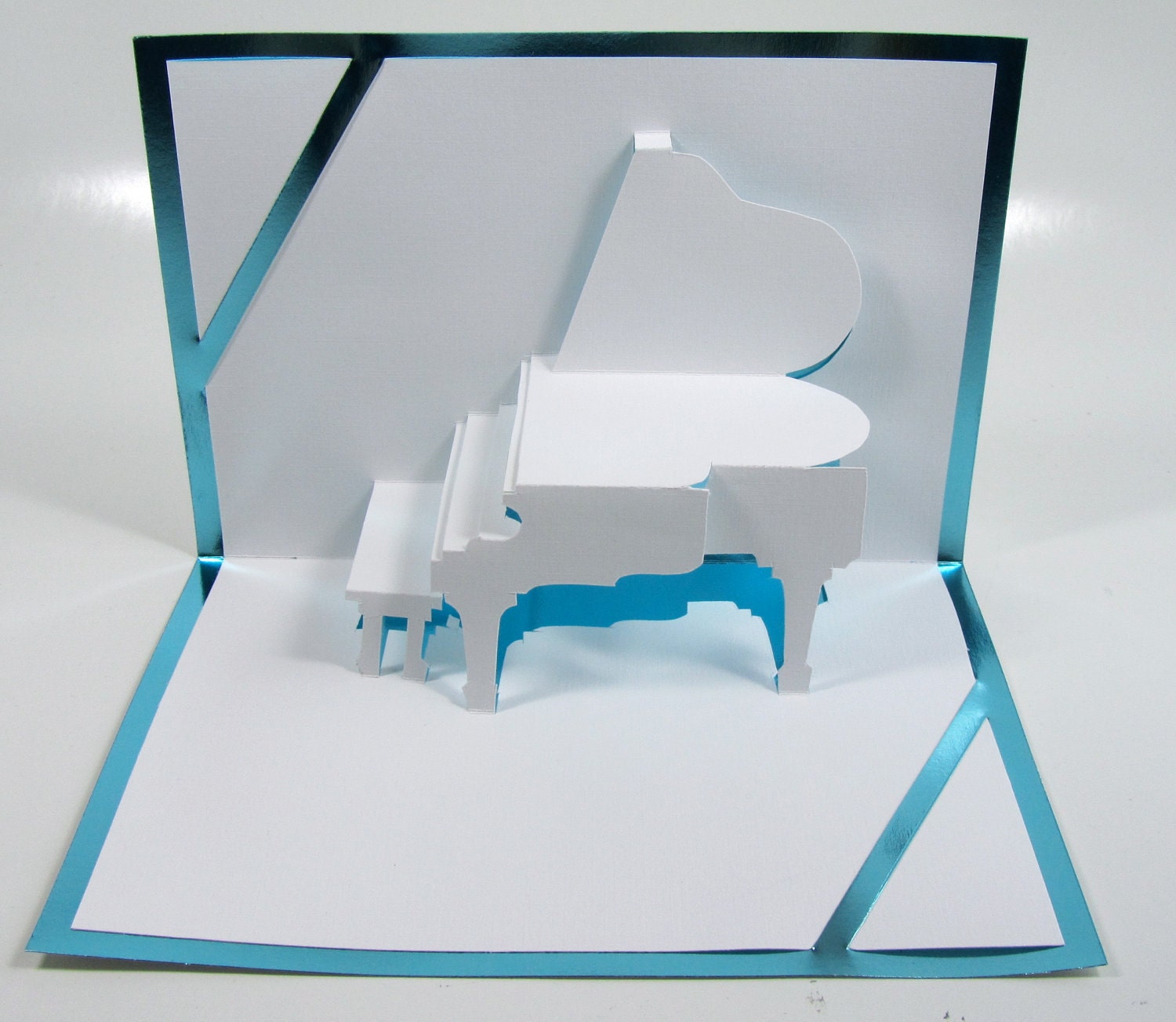 GRAND PIANO 3D Pop Up CARD Origamic Architecture Home