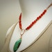 Copper Chain & Carnelian Orange Necklace