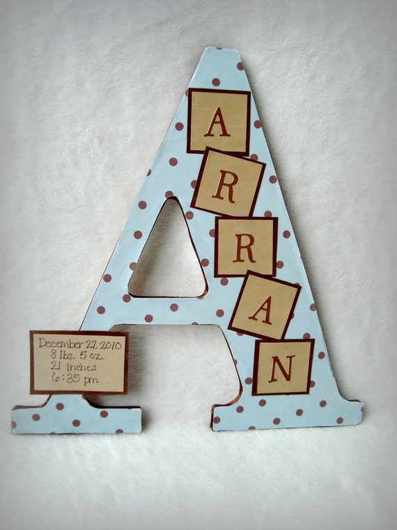 Custom Wood Letters by SunnyBeginnings on Etsy
