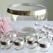 Punch Bowl - Dorothy Thorpe Silver Band Pattern Roly Poly Mid Century Modern Set of 12 Glasses - Mad Men Party, Wedding, Christmas