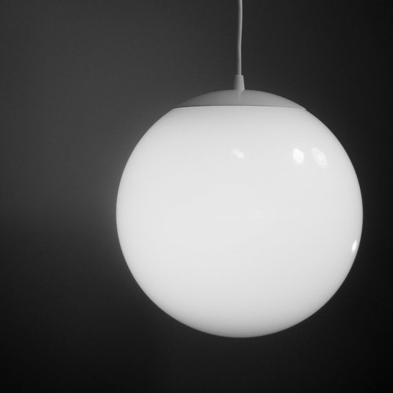 Pendant Light Large 12 Inch Glass Globe Mid Century Modern Pendant Light Large 12 Inch Glass Globe Mid Century Modern Fixture Created