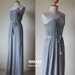Long Light Grey Formal One Shoulder Classic Tube Maxi Dress: Elegant Collection