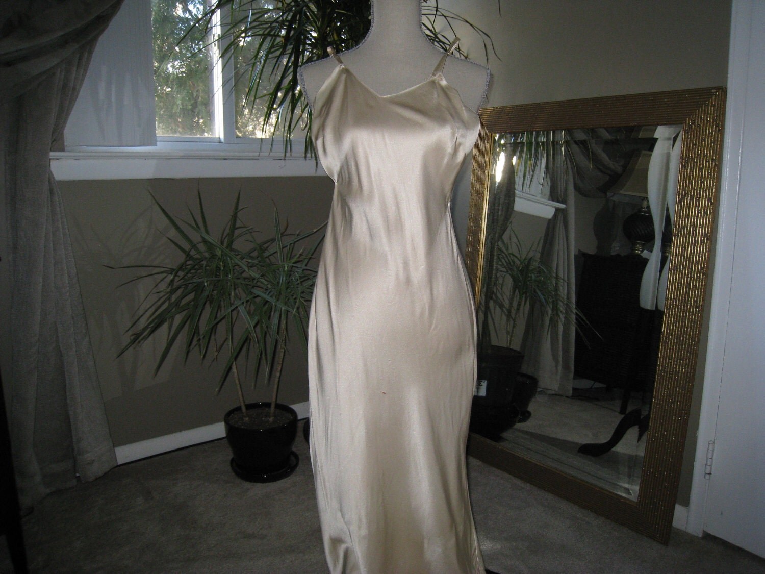 Vintage Ivory Satin Slip by ShopOlga on Etsy