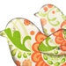 Bird scrapbook embellishments . love birds . tangerine and green . textured designer paper . 3D . floral . freedom