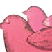 Bird Scrapbook embellishments . 2 bird set . raspberry pink . designer paper . 3D . nursery . banners . garland . tags . party decor