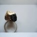Golden stone ring- pebble ring- sea stone dipped in gold
