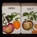 Antique Salt and Pepper, Square w/Veggies