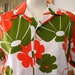 Reserved Kawika MOD 1950s Waltah Clarke Hawaiian Shirt Made in Hawaii Floral Red Orange Avocado Barkcloth Shirt