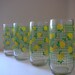 Yellow Roses Drinking Glasses Set of 4 Lattice Tumblers Floral Glasses from The Back part of the Basement