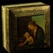 Vintage Italian Florentia Hinged Lidded Box featuring Sandro Botticelli's "Madonna of the Book"