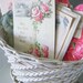Vintage White Wicker Basket
