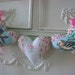 RESERVED-Fabric Bird Hearts Garland / Pillow Hearts / String Hearts