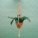miniature macrame plant hanger 1 inch scale