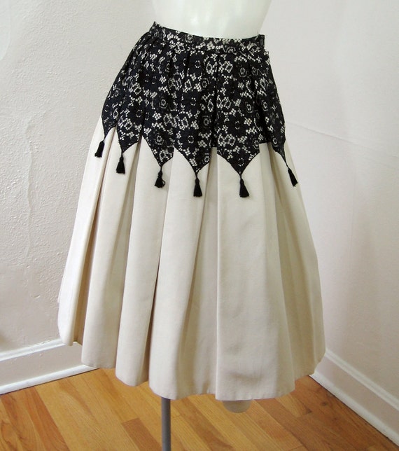 1950s Vintage Skirt...I CAN DREAM Heavy Faille by stutterinmama