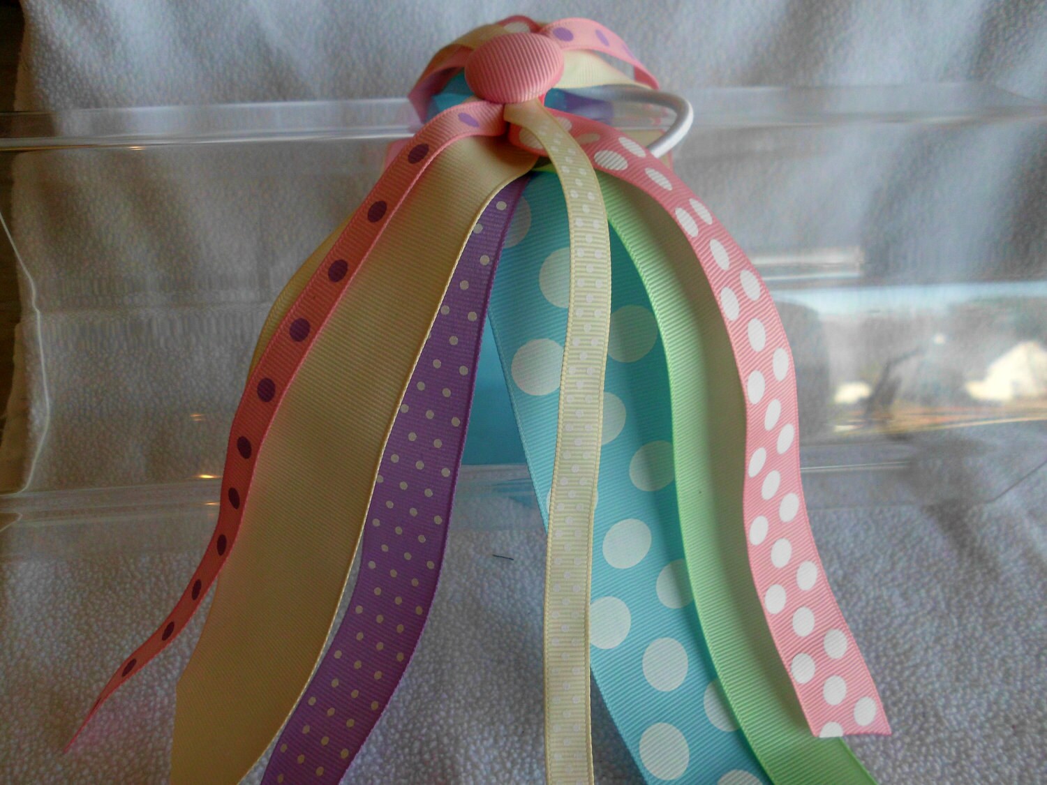 Easter Pastel Ponytail StreamersPolka Dots